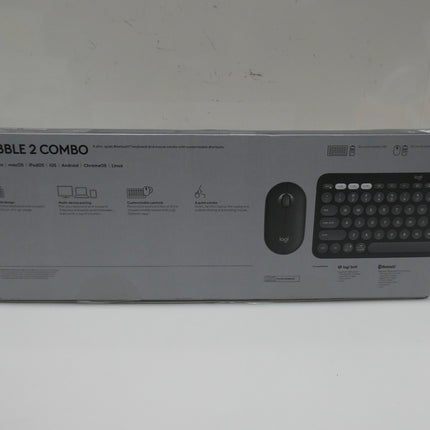 Logitech Pebble 2 Wireless Keyboard and Mouse Combo - Tonal Graphite
