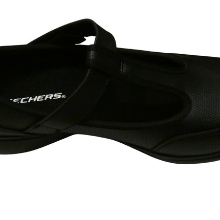 Skechers Girls T-Bar Mary Jane Sneaker, Black/Black, US 4