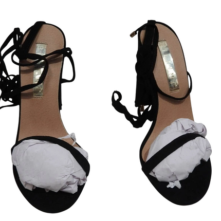 BILLINI Women's DAIANO Strappy Block Heel, Black Suede, 6 AU