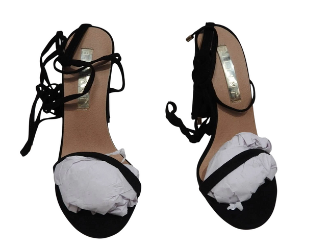 BILLINI Women's DAIANO Strappy Block Heel, Black Suede, 6 AU