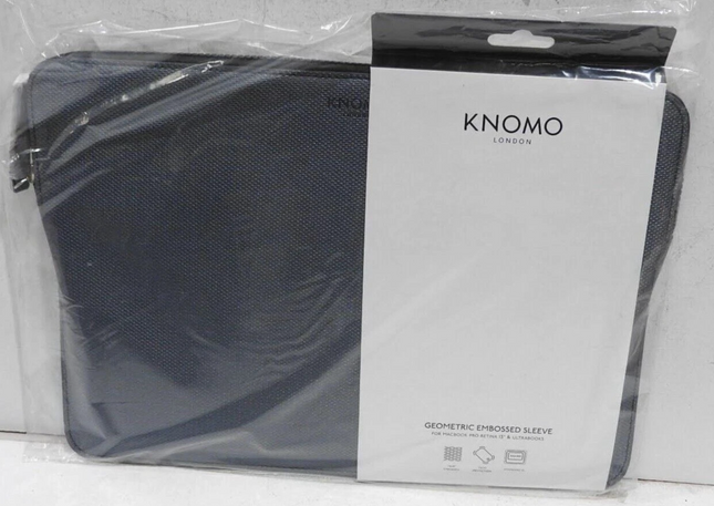Knomo Embossed 13" Laptop Sleeve, Slim, Lightweight Leather Laptop Sleeve Compat
