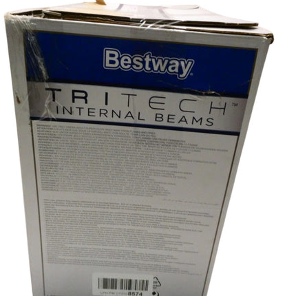 Bestway Tritech Airbed Queen SleekFlow Headboard Built-in AC Pump, 226x152x8cm