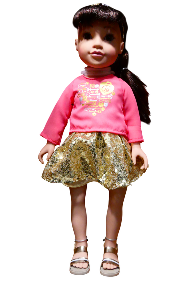 Journey Girls 18-Inch Callie Hand Painted Doll with Brown Hair and Brown Eyes