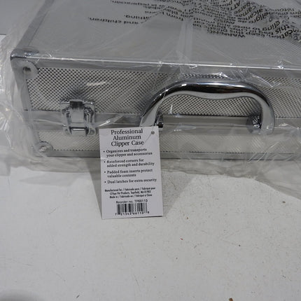 Durable Aluminum Clipper Cases for Professional Pet Groomers, Chrome