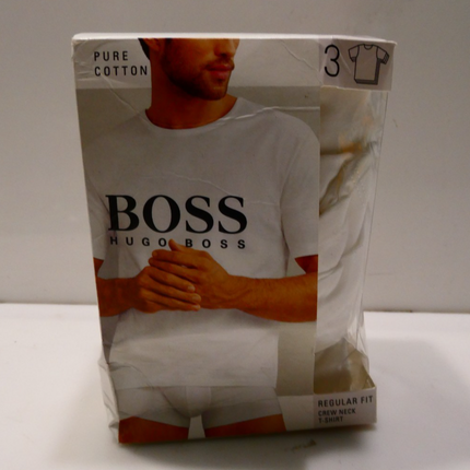 Hugo Boss Men's T-shirt Rn 3p Co 10145963 01 Undershirt, White, Large US