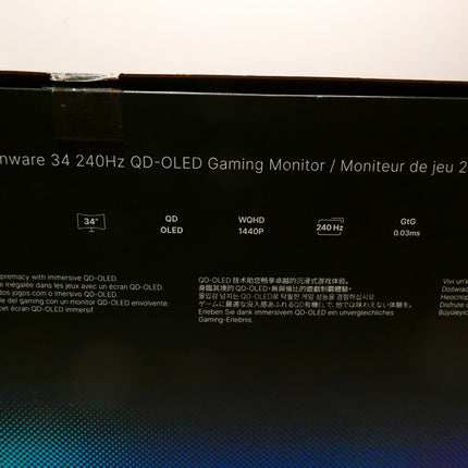 Alienware - AW3425DW 34" TFT QD-OLED Curved WQHD 240Hz 0.03ms FreeSync Gaming Mo