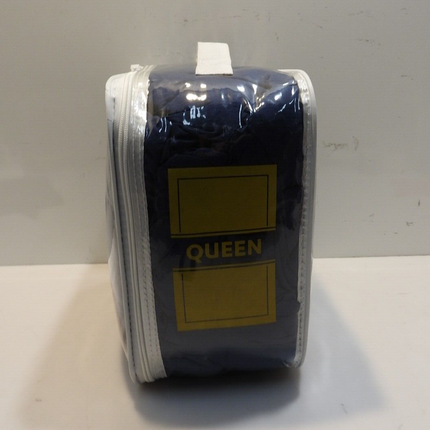 Lush Decor Ruffle Skirt Bedspread, Navy, Queen