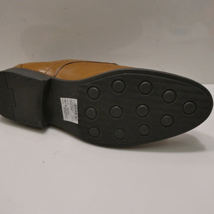 Clarks Men's Whiddon Plain Oxford, Dark Tan Leather, 9.5 Wide