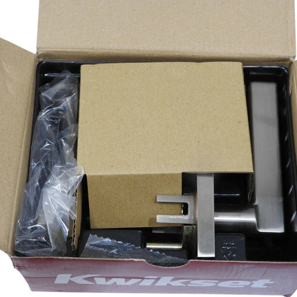 Kwikset 154HFL SQT 15 6AL RCS Halifax Hall And Closet Passage Leverset Satin Nic