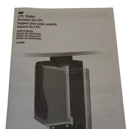 3M Under-Desk CPU Holder, Width Adjusts from 3.5" to 9.3" and Height Adjusts