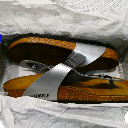 Birkenstock Women's GIzeh Thong Sandal, Silver EU43, UK7.5, US M 8, US L 10