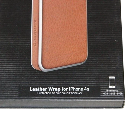 Adopted Leather Wrap Case for iPhone 4 - Hazel/Silver