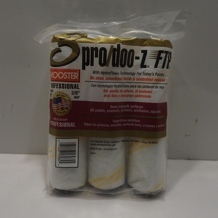 The Wooster Brush Company RR663-9 Pro Doo Z FTP Roller Cover 3/8-Inch Nap, 3-Pac