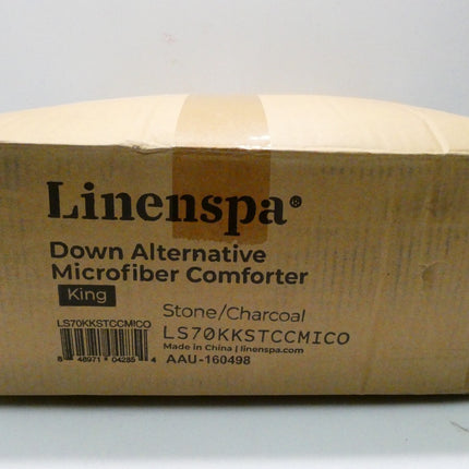 Linenspa All-Season Reversible Down Alternative Quilted Comforter -  King, Stone