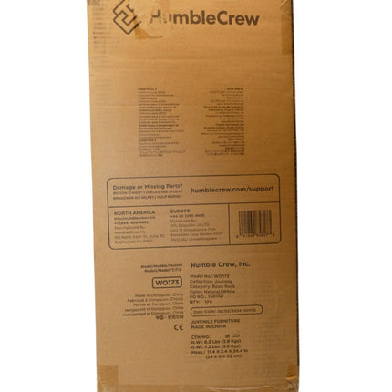 Tot Tutors Crew Wooden Bookcase with 4 Pockets, Natural and White WO173 Natural