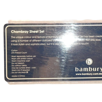 Bambury Chambray Sheet Set, Double, Taupe