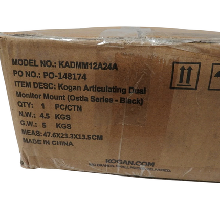 Kogan Articulating Dual Monitor Mount (Ostia Series - Black)