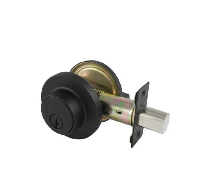 Gainsborough TradePro Cass Round Single Cylinder Deadbolt Lock, Matt Black