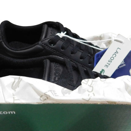 Lacoste Carnaby EVO 118 4 Kids Fashion Shoes, Black/Black - 11 US