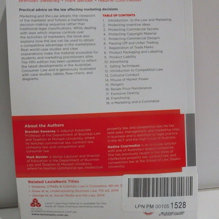 Marketing and the Law by N Courmadias, B Sweeney, M Bender (Paperback, 2015)