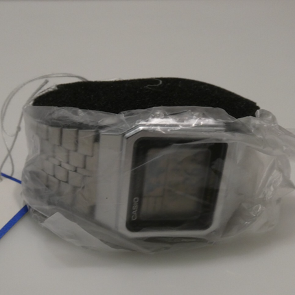 Casio Vintage A500WA-1DF Black Dial Silver Stainless Steel Band Digital Watch -