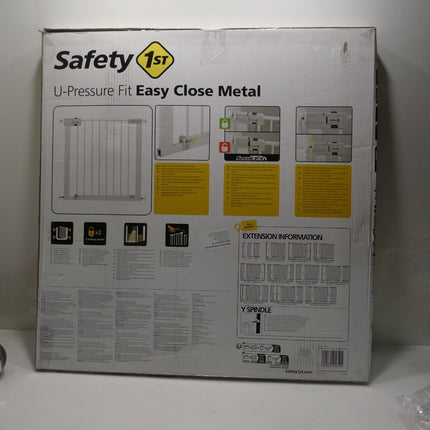 Safety 1st U-Pressure Barrier Metal, White, Use as Barrier Gate and Stairs Gate,