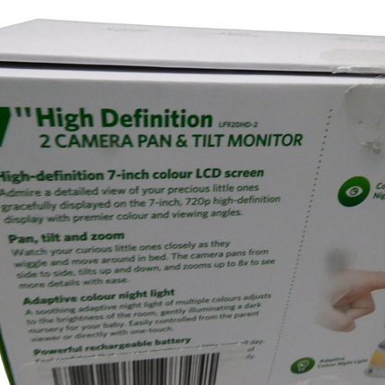 Leapfrog LF920HD 7" 2-Camera Full Colour Pan & Tilt Video Baby Monitor