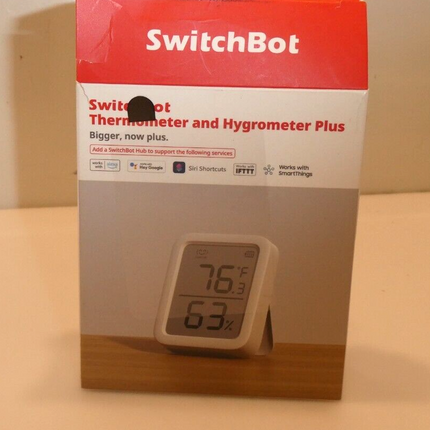 SwitchBot Thermometer Hygrometer Plus – Digital Indoor Thermometer with Precisio