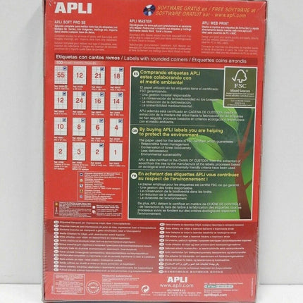 Apli Labels A4 99x68mm Round 100 Sheets