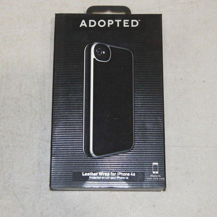 Adopted Leather Wrap Case for iPhone 4 - Black/Silver