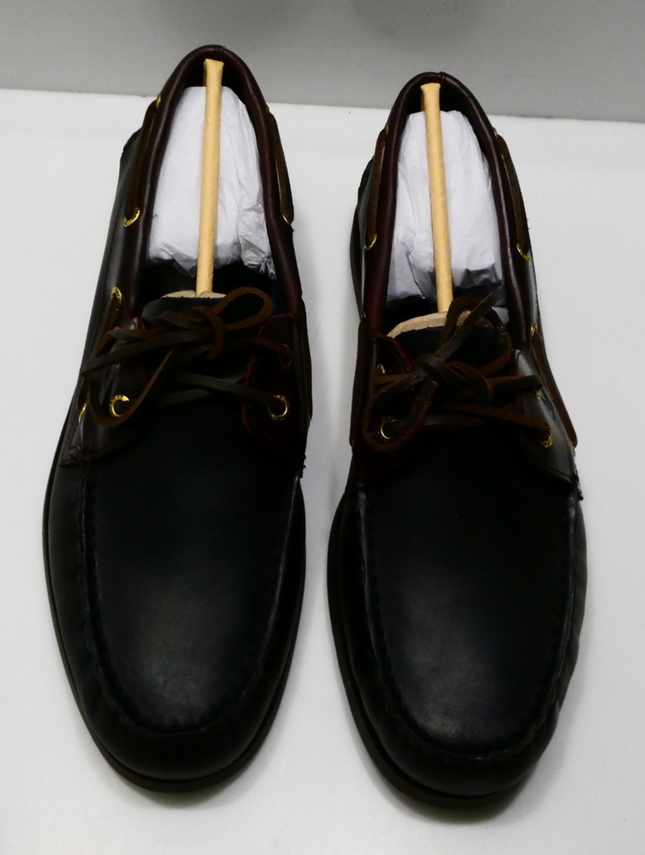 Sperry Mens AO 2 Eye Boat Shoe Navy Leather Smooth Boat Shoe, Navy, Size US 11.5