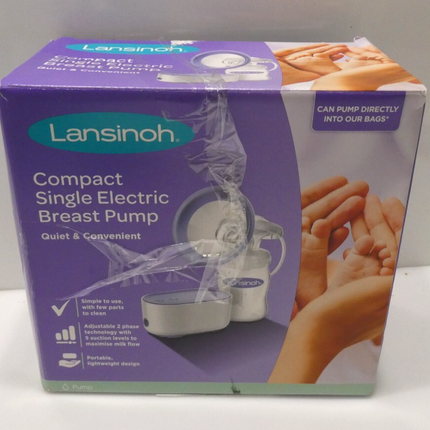 Lansinoh Breast Pump Compact Single Electric Breast Pump Breastfeeding Milk Brea