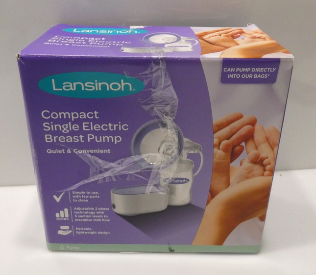 Lansinoh Breast Pump Compact Single Electric Breast Pump Breastfeeding Milk Brea
