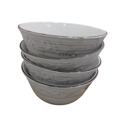 Pfaltzgraff Trellis White 16-Piece Dinnerware Set, Service for 4, Distressed Whi