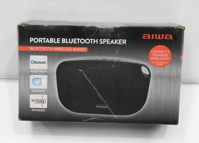 AIWA Soulmate (Black) ABT-110 Portable Bluetooth Speaker with Built-in Mic & TWS