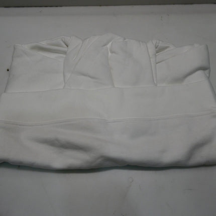 Champion Girl's Sporty Boxy Hoodie Hooded Sweatshirt, White, 8 UK