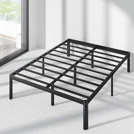 Zinus Van Queen Bed Frame 40cm Metal Bed Base | Steel Slat Mattress Support