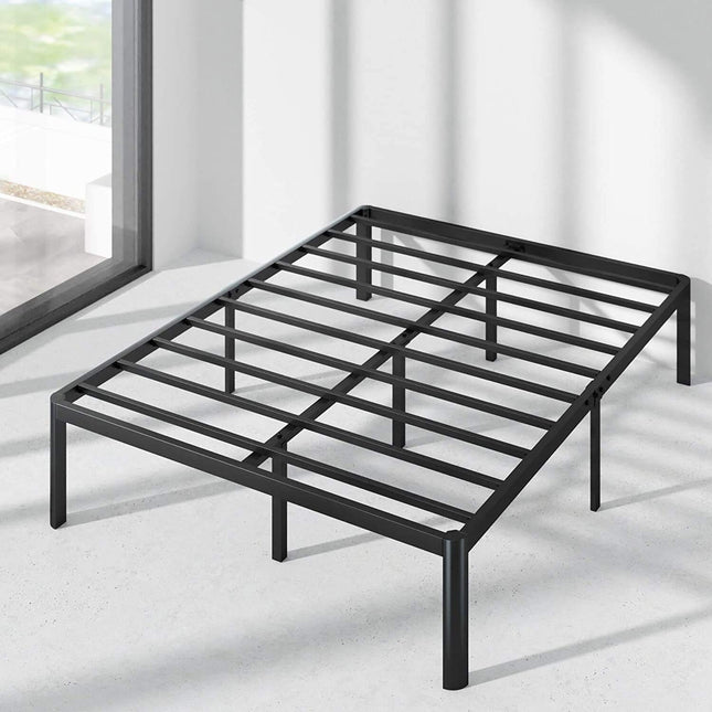 Zinus Van Queen Bed Frame 40cm Metal Bed Base | Steel Slat Mattress Support