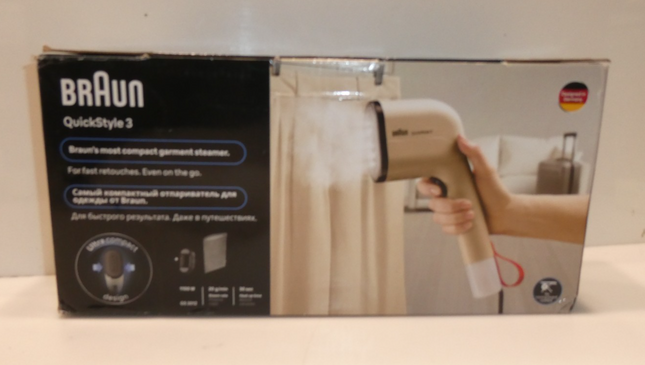 Braun QuickStyle 3 GS3012BG, Compact and Light Garment Steamer - Beige