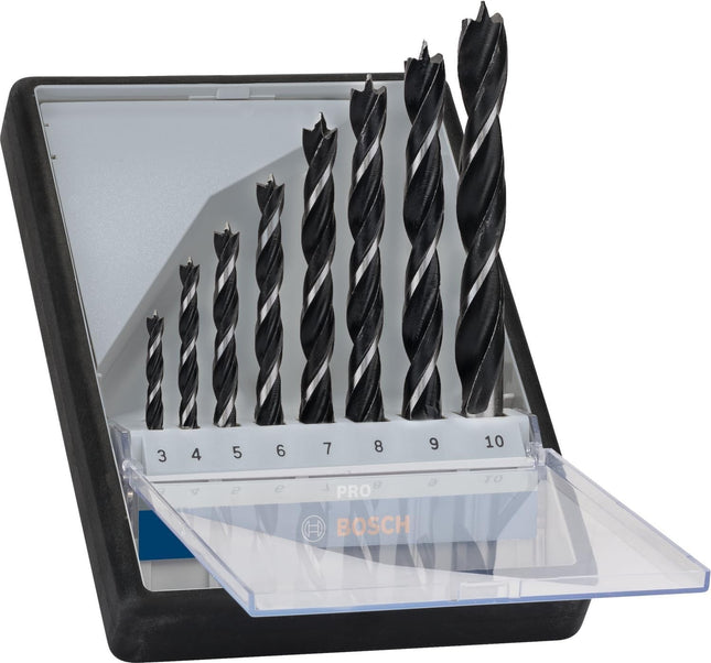 Bosch Accessories Professional 8 pcs. Brad Point Drill Bit Set