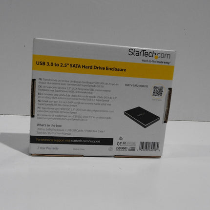 Startech SAT2510BU32 SATA To USB-A 3.0 HDD/SSD External Case