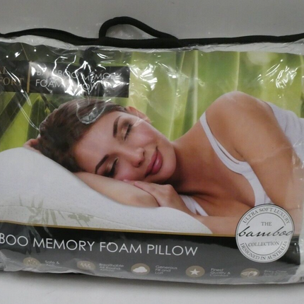 Royal Comfort Pillow Memory Foam Bamboo Covered Moisture Wicking Breathable Comf