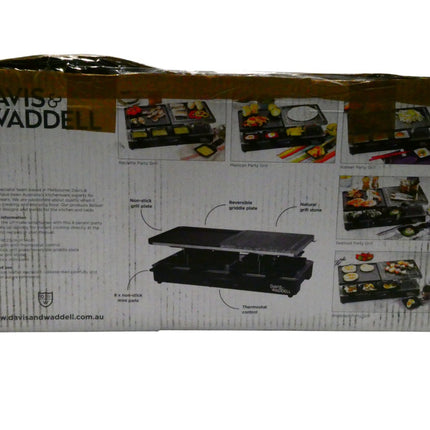 Davis & Waddell D1516 8 Person Electric Party Grill, 46x23cmBK - Black