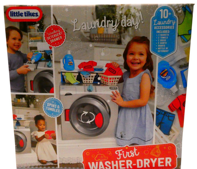 First Washer-Dryer: Interactive Pretend Play Appliance with Sounds
