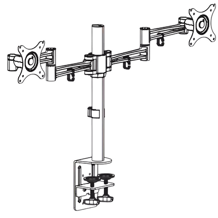 Kogan Articulating Dual Monitor Mount - KADMMPCCMPB