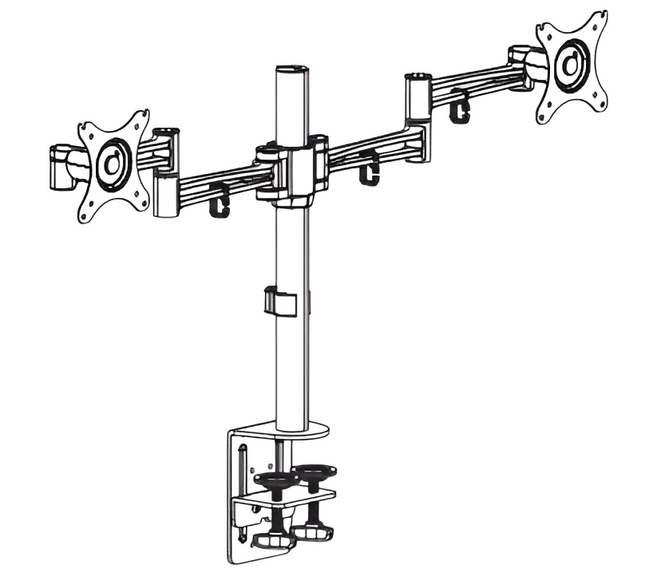 Kogan Articulating Dual Monitor Mount - KADMMPCCMPB