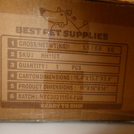 Best Pet Supplies Portable Indoor Pet House, Cream 16" x 16" x 14"