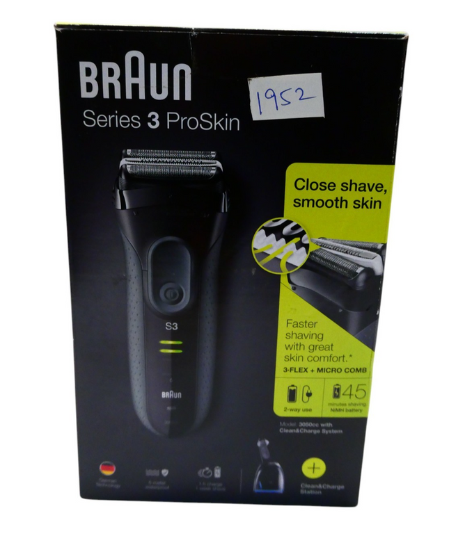 Braun Series 3 3050 Electric Shaver for Men with Cleaning Center