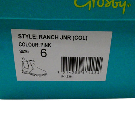 Grosby Girl's Ranch Junior Boot, Pink, UK 6.5/US 7 Little Kid
