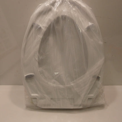 Faucet Morgan Elongated Slow-Close White Toilet Seat with Non-Slip Seat Bumpers,